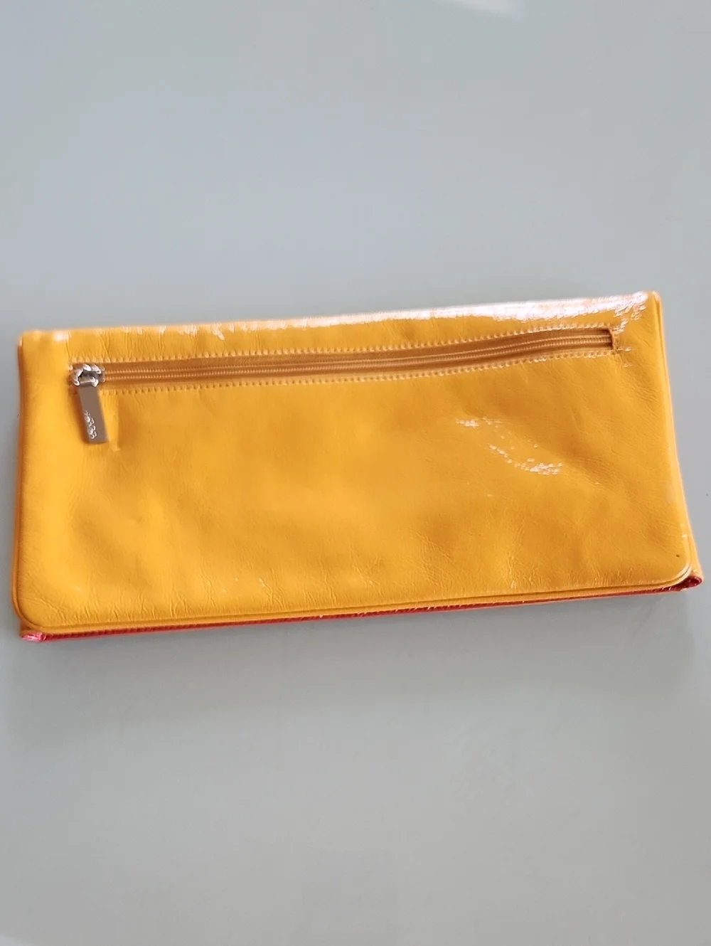 HOBO Yellow Patent Leather Clutch New‎ Dopamine New No Tags Sophisticated Chic